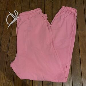 Amazon Pink Sweatpants with Elastic Waistband